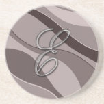 Letra de cristal elegante E del monograma Posavasos Personalizados