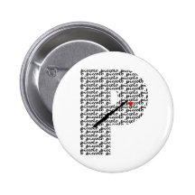 Letra de flautín P Pins