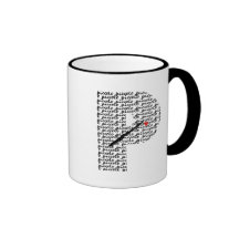 Letra de flautín P Taza