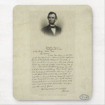 Letra de la guerra civil de Abraham Lincoln a seño Tapete De Raton