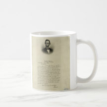 Letra de la guerra civil de Abraham Lincoln a seño Taza De Café