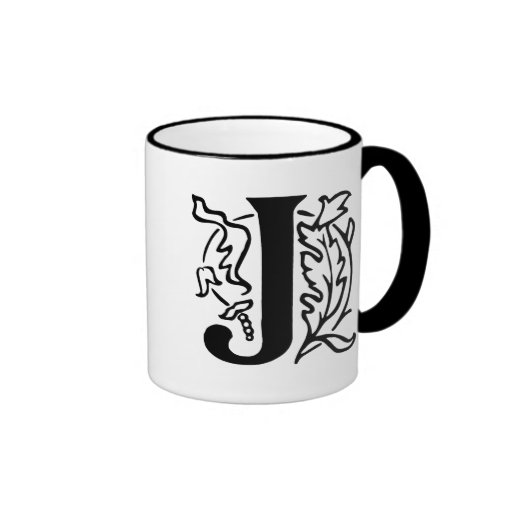 Letra de lujo J Taza