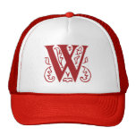 Letra de lujo W Gorras De Camionero