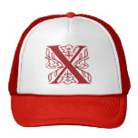 Letra de lujo X Gorros