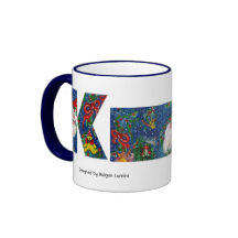 LETRA DEL NAVIDAD K/MONOGRAMA   ROJO DE LA CINTA D TAZA