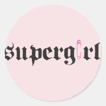 Letra del Pin de seguridad de Supergirl Pegatina