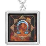 letra enochian "mals" (p) collar personalizado