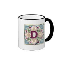 Letra geométrica D Taza De Café