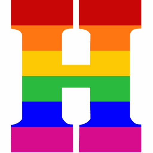 Letra H del arco iris Esculturas Fotográficas de Zazzle.es
