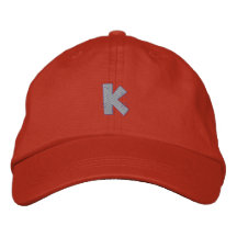 Letra K del arte de la cocina Gorra De Beisbol Bordada
