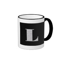 Letra L del monograma Tazas De Café