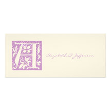 Letra manchada de la lavanda un monograma anuncios personalizados