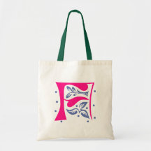Letra medieval antigua elegante F Bolsa