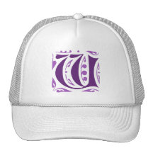 Letra medieval antigua elegante W Gorra