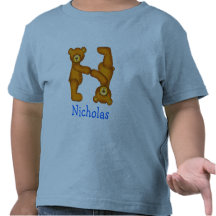 Letra N Initial~Custom Name~Shirt del alfabeto del Camisetas