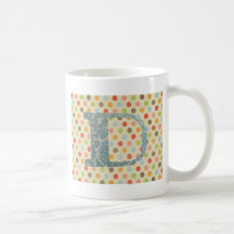 Letra personalizada D del arte Taza