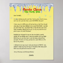 Letra personalizada de Papá Noel Impresiones