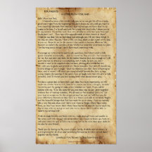 "Letra poster del Pergamino-estilo de su bebé"