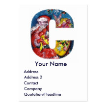 LETRA/SANTA DEL NAVIDAD C CON EL MONOGRAMA DE LOS  TARJETA PERSONAL