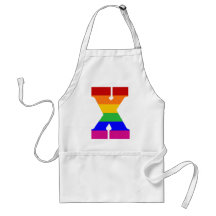 Letra X del arco iris Delantal