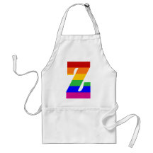 Letra Z del arco iris Delantales