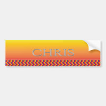 Letras aumentadas personalizado de Chris Etiqueta De Parachoque
