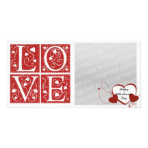Letras de amor de la tarjeta del día de San Valent Tarjeta Personal Con Foto