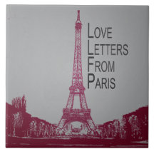 Letras de amor de París Azulejo Cerámica