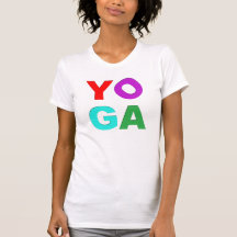 Letras de la yoga camiseta