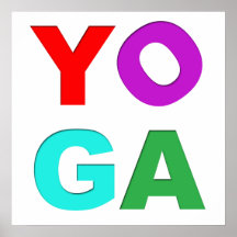Letras de la yoga impresiones