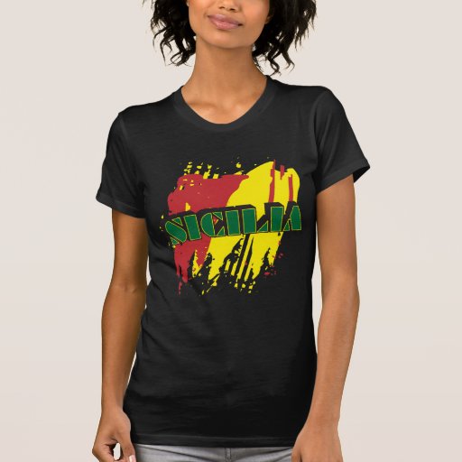 Letras de Sicilia Camisetas
