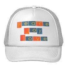 Letras del papel de lija del AMOR de la ALEGRÍA de Gorro De Camionero