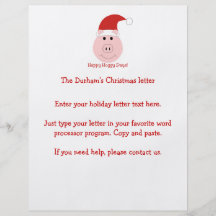Letras felices del navidad de los días de Hoggy Tarjeton