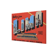 Letras grandes - las locomotoras de Lima son mundo Impresiones En Lienzo Estiradas