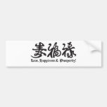 ¡Letras negras chinas! Etiqueta De Parachoque