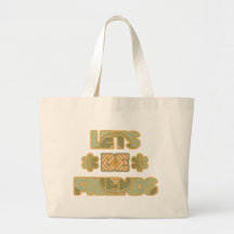 Lets sea de moda retro de los amigos bolsas