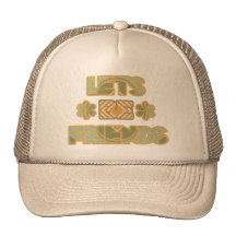Lets sea de moda retro de los amigos gorros  