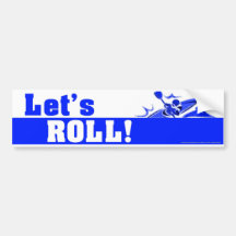LetsRollBlue Pegatina De Parachoque