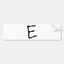 LetterE Etiqueta De Parachoque