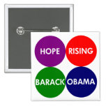 Levantamiento de la esperanza: Botón de Barack Oba Pins