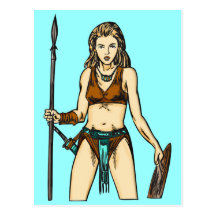Leyenda de las mujeres del Amazonas Postales