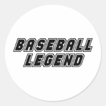 Leyenda del béisbol etiquetas redondas