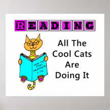 Leyendo, todos los gatos frescos lo están haciendo poster