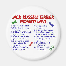 Leyes 2 de la propiedad de JACK RUSSELL TERRIER Iman De Nevera