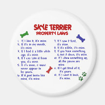 Leyes 2 de la propiedad de SKYE TERRIER Iman Para Frigorífico