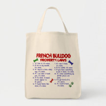 Leyes 2 de la propiedad del DOGO FRANCÉS Bolsa De Mano