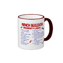 Leyes 2 de la propiedad del DOGO FRANCÉS Tazas De Café