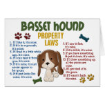 Leyes 4 de la propiedad de Basset Hound Tarjetón