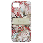 Libélulas de la aguamarina, Flourish con la base c iPhone 5 Protector