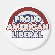 Liberal americano orgulloso imanes para frigoríficos